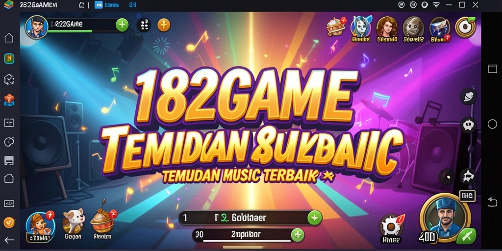 Tampilan gameplay 182GAME dengan interaksi musik yang dinamis.