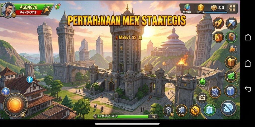 Tampilan gameplay yang menarik dari AGEN878 dalam genre Tower Defense.