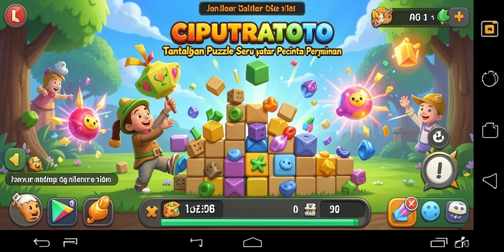 Gameplay seru CIPUTRATOTO dengan berbagai tantangan puzzle.