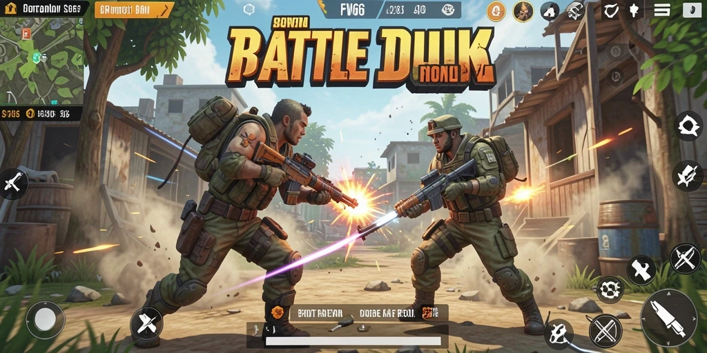 Screenshot FW66 menampilkan pertempuran intens di arena Battle Royale.