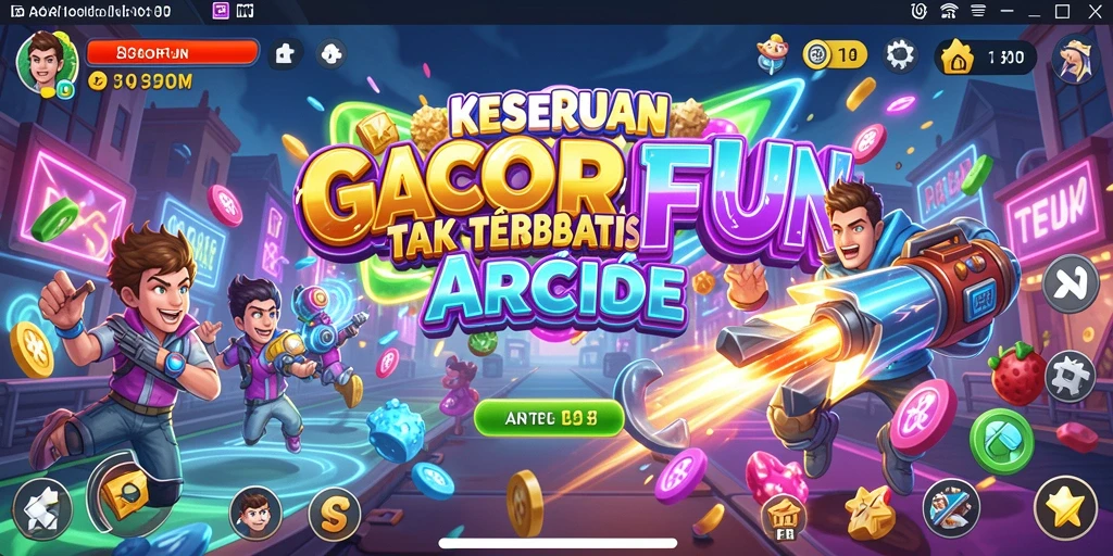 Screenshot gameplay GACORFUN menampilkan aksi seru dalam permainan Arcade.