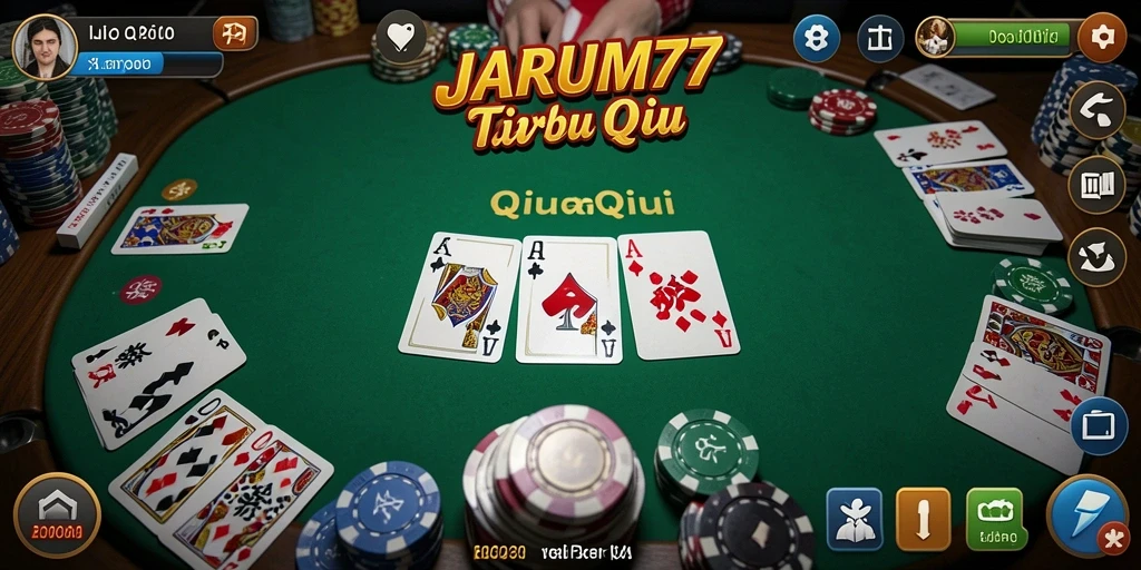 Tampilan gameplay QiuQiu yang mengasyikkan di JARUM77.