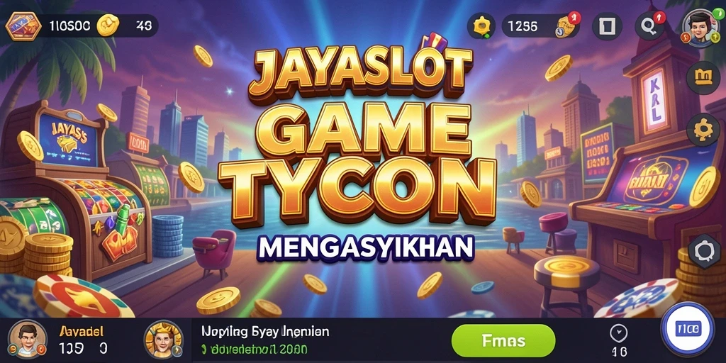 Tampilan layar utama JAYASLOT dengan berbagai opsi bisnis.