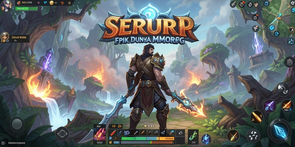 Gameplay SERURP yang menampilkan petualangan epik dalam MMORPG.